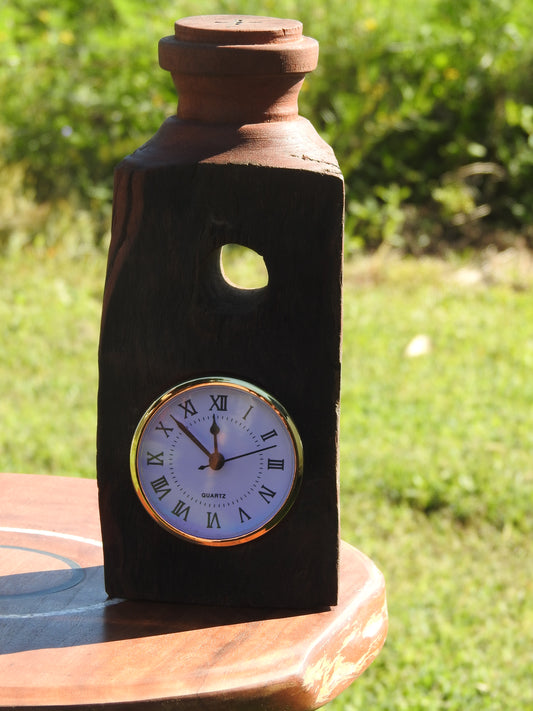 Recycled Fencepost Clock